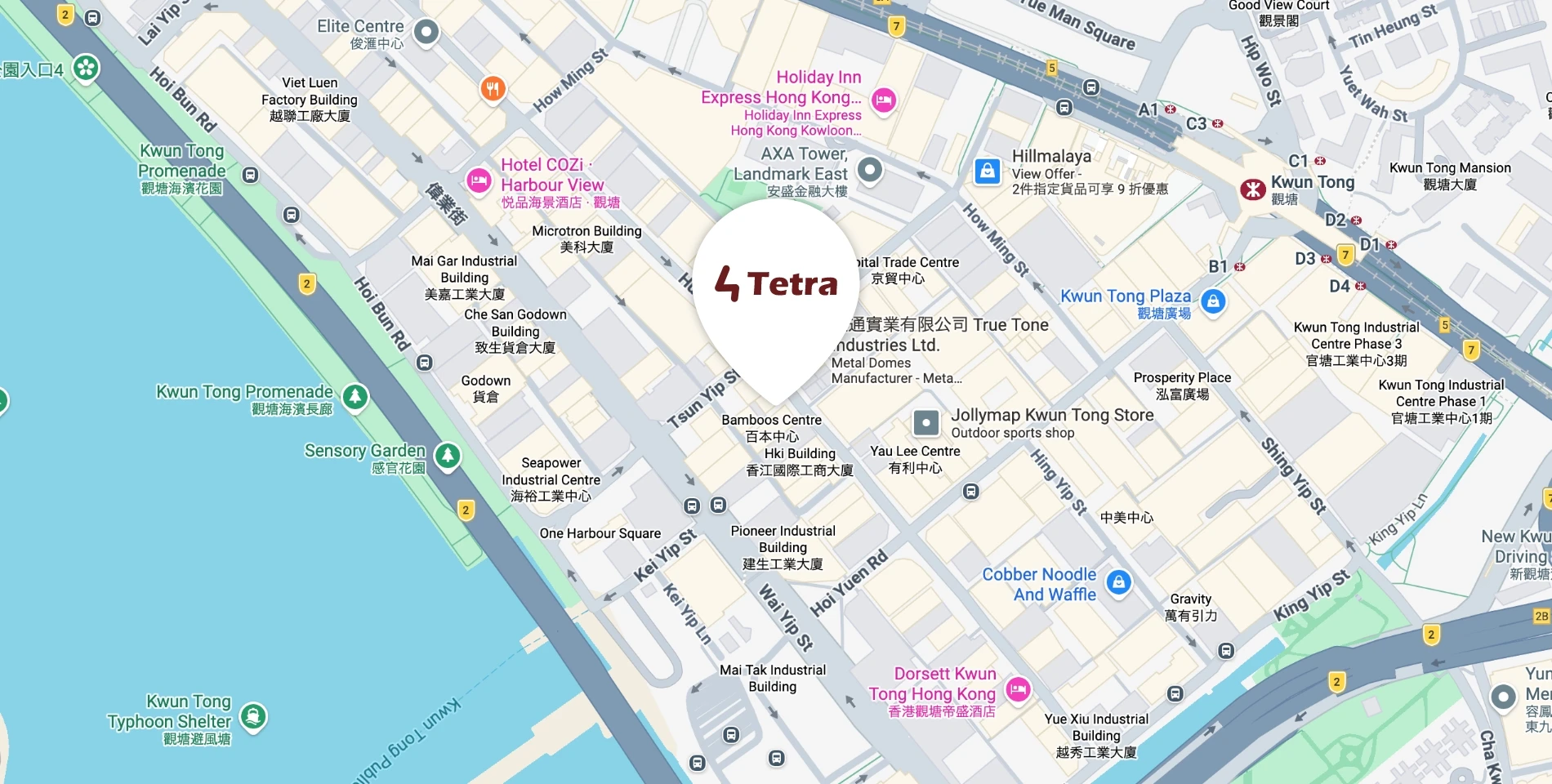 Tetra Location Map
